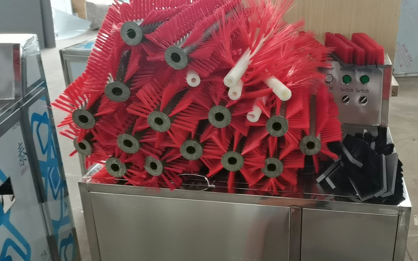 0.5T water treatment, barrel brush machine packaging to Chile