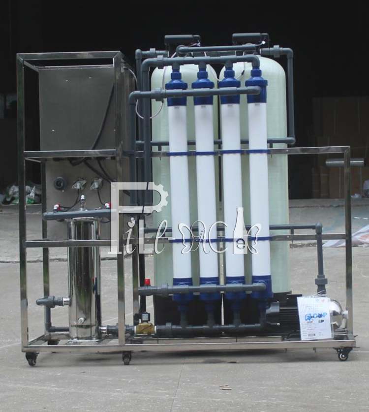 Monoblock UF system for mineral water treatment