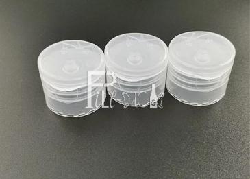 Transparent 28 / 410 PP plastic flip top cap for bottle